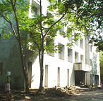 School of Management building, sunny side.