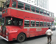 Double decker bus at Victoria Terminus.