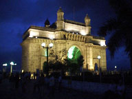 Night view, Gateway of India.