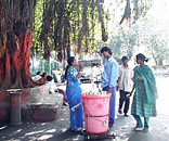 Water sold on street, near Gateway of India.