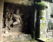 Detail to the side of  main cave entrance.