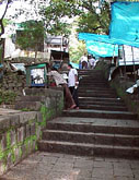 Stairs going up to caves.